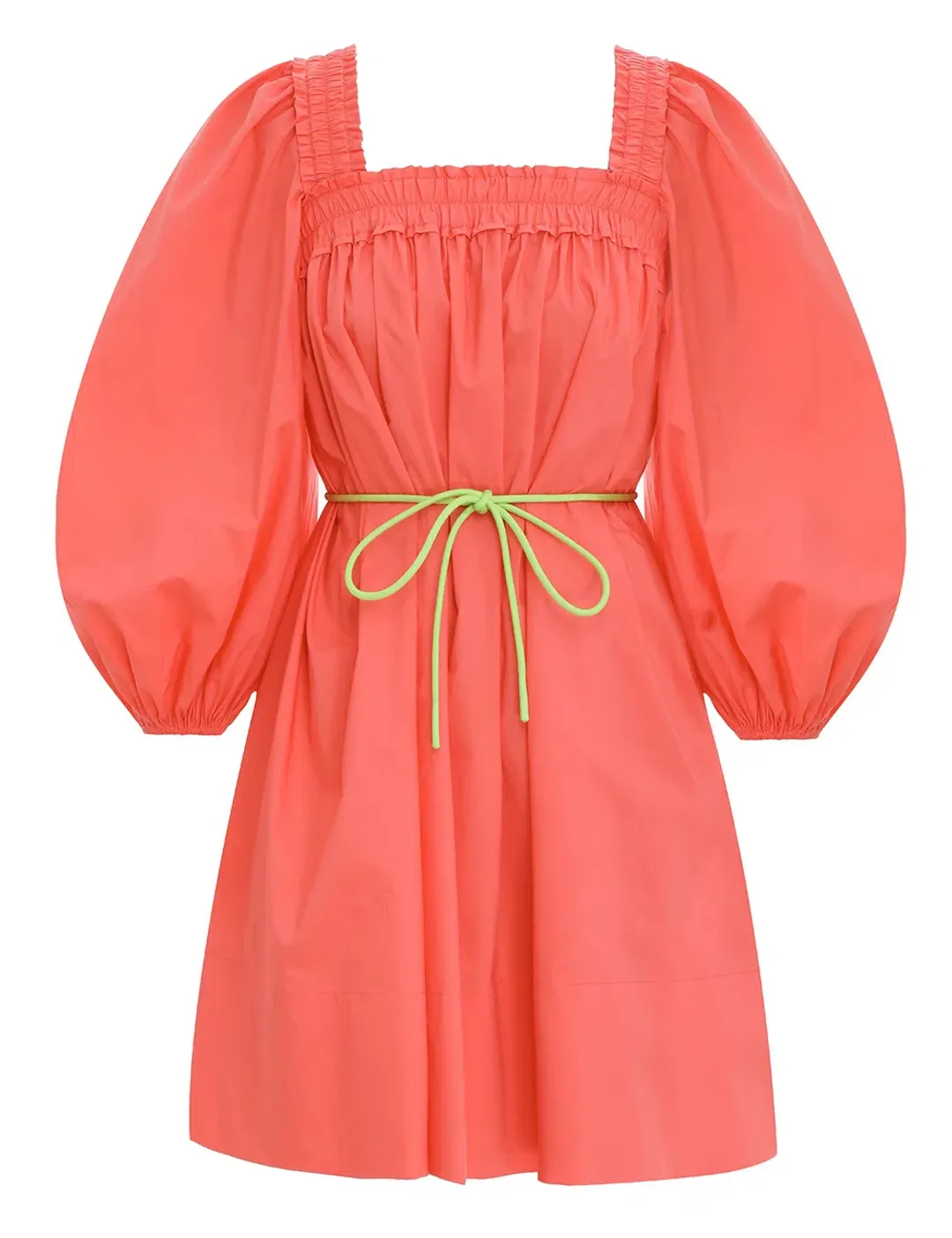 Zimmermann Coral Nina Smocked Mini Dress Red Size 0/Au 8 for rent on The Volte - main image