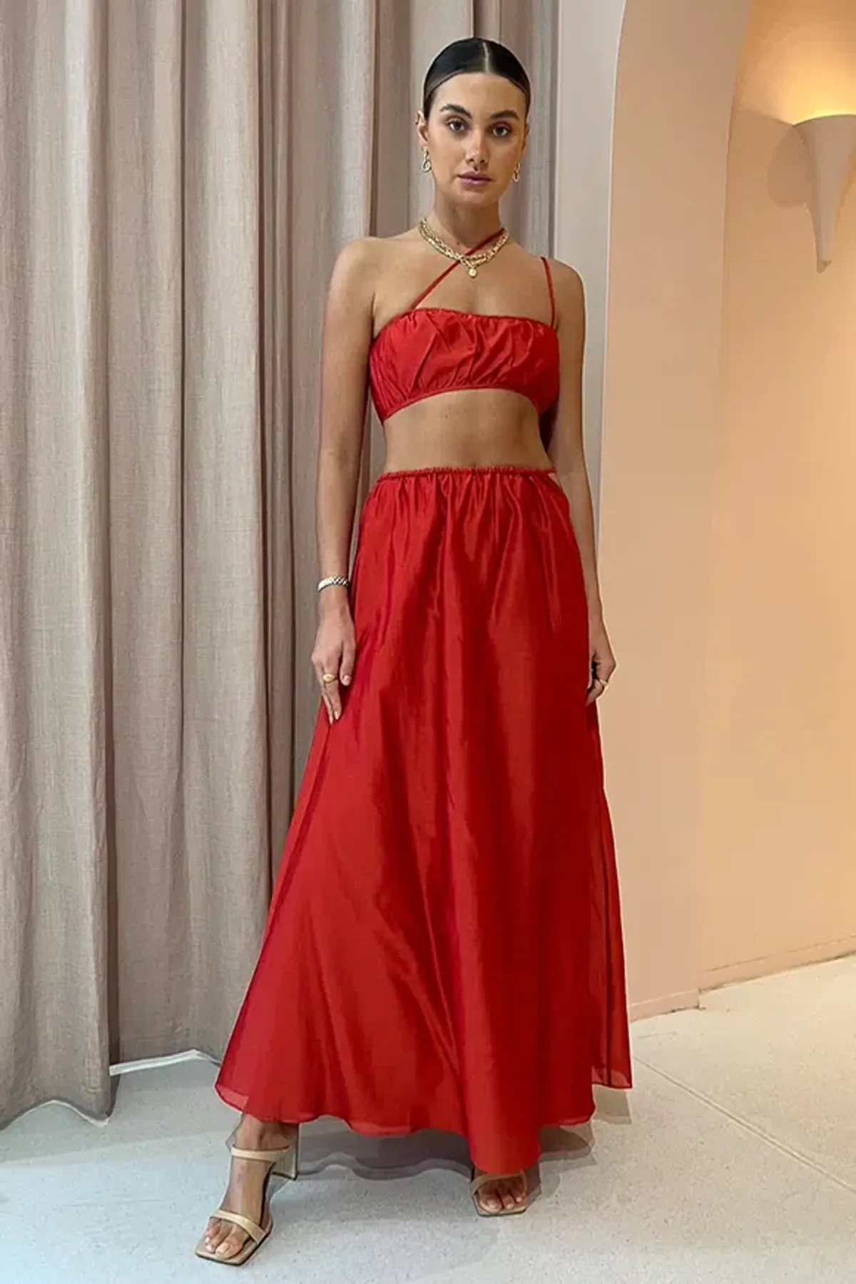 Sir the Label Lucelia Set Red Size 6 for rent on The Volte - main image