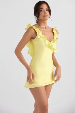 House of CB Tink Buttercup Mini Dress Yellow Size S / Au 8 for rent on The Volte - image 3