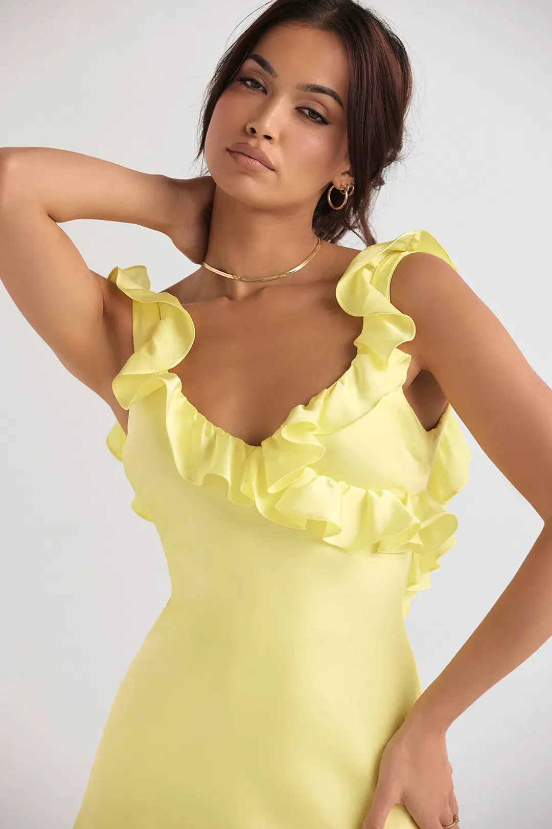 House of CB Tink Buttercup Mini Dress Yellow Size S / Au 8 for rent on The Volte - main image