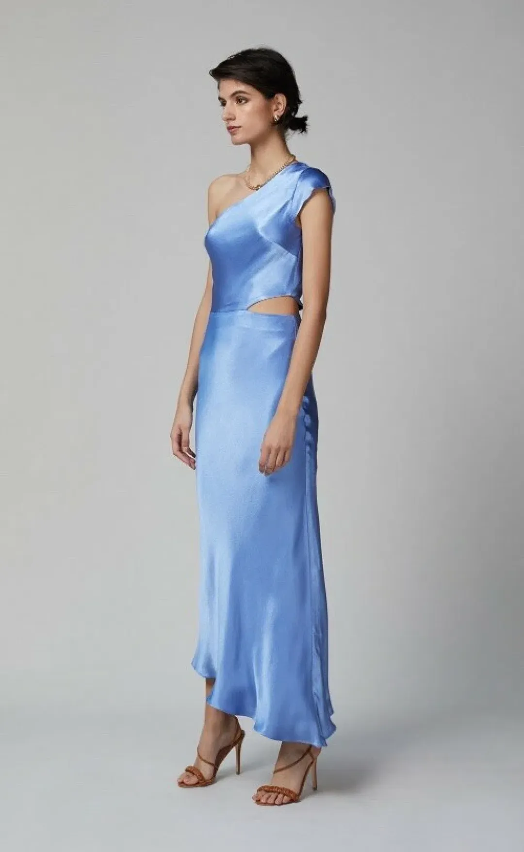 Bec & Bridge Delphine Asymmetrical Midi Dress Blue Size 14 / XL for rent on The Volte - main image