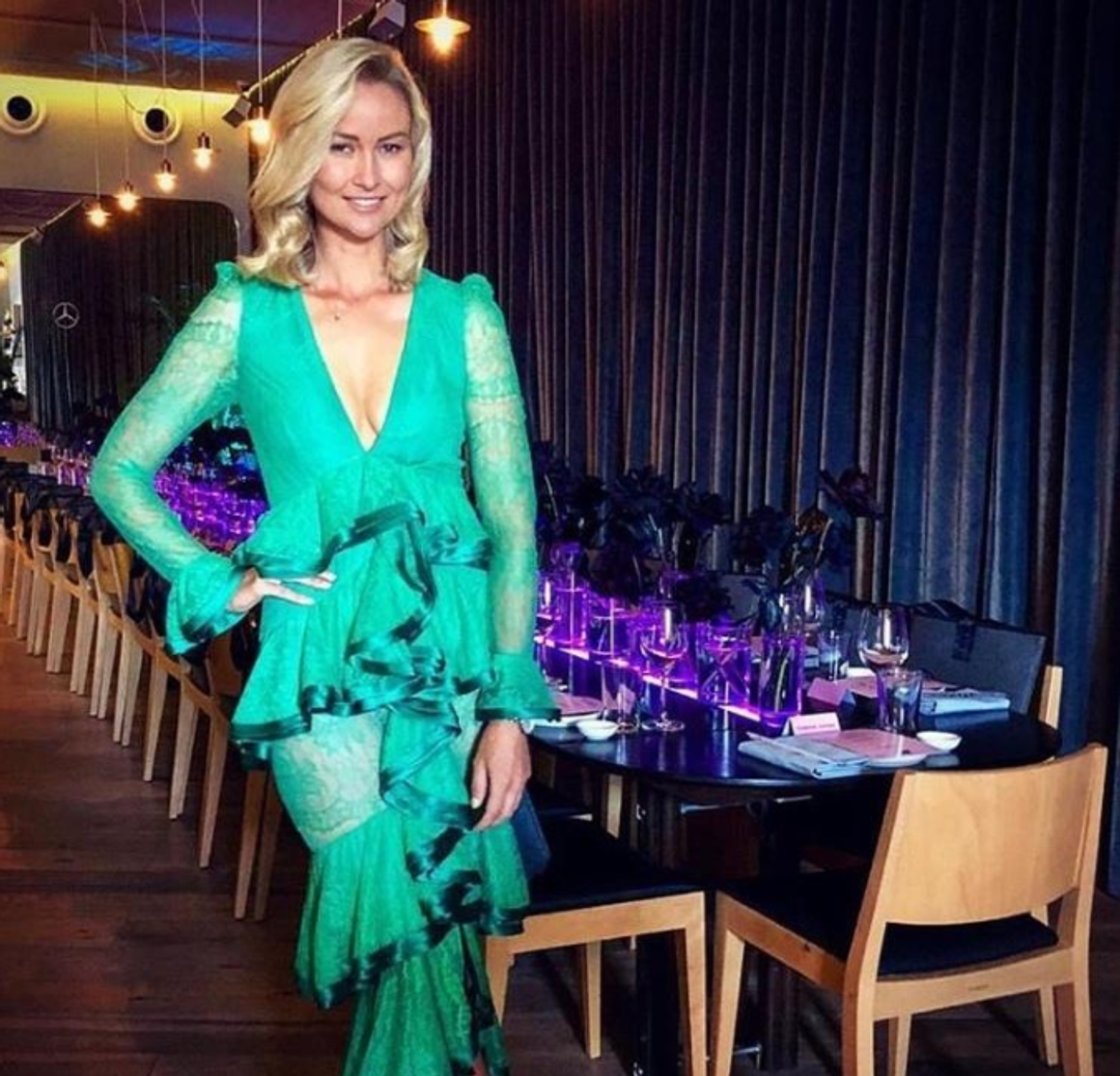 Nicola Finetti Maia Green Dress Sz 10 for rent on The Volte - main image