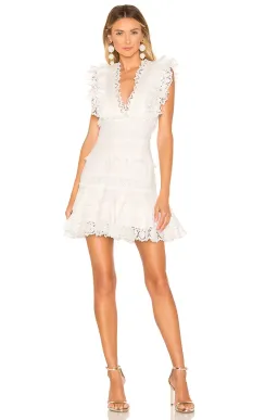 Zimmermann Wayfarer Panelled Flutter White Dress Size 1 / AU 10 for rent on The Volte - image 1