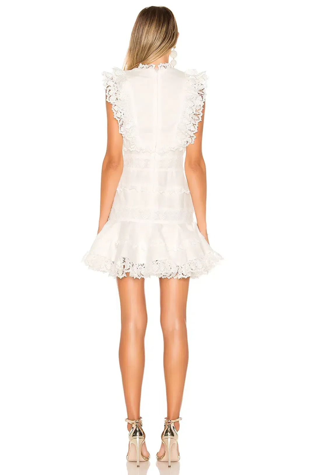 Zimmermann Wayfarer Panelled Flutter White Dress Size 1 / AU 10 for rent on The Volte - main image