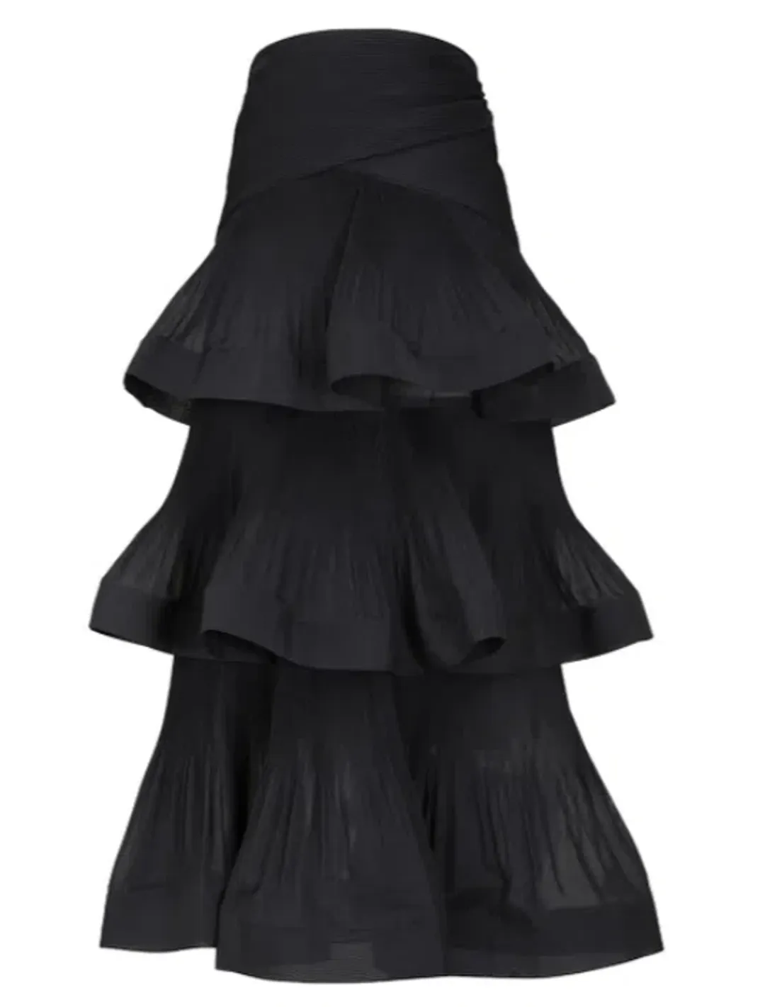Zimmermann The Pleated Off Shoulder Top and Skirt Set Black Size 12 for rent on The Volte - main image