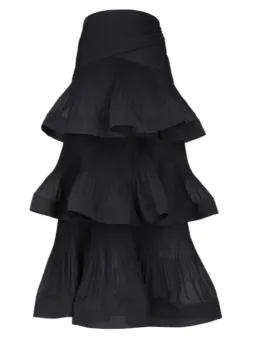Zimmermann The Pleated Off Shoulder Top and Skirt Set Black Size 12 for rent on The Volte - image 3