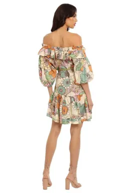 Alemais Exclusive Farrah Ruffle Mini Dress Print Size 6 for rent on The Volte - image 4