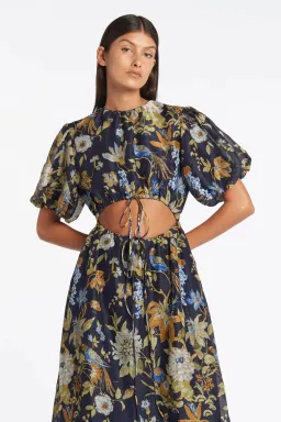 Sir the Label Lilian Puff Sleeve Maxi Dress In Delia Print Size 10 for rent on The Volte - image 2