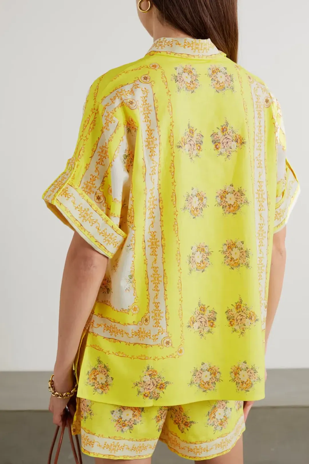 Alemais Catalina Short and Shirt Set Yellow Print Size 12 for rent on The Volte - main image