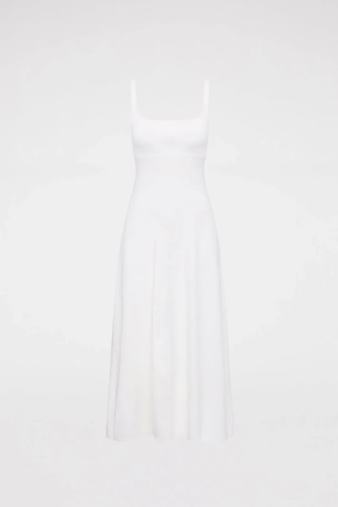 Scanlan Theodore Crepe Knit Square Neck Dress White Size S/Au 8 for rent on The Volte - main image