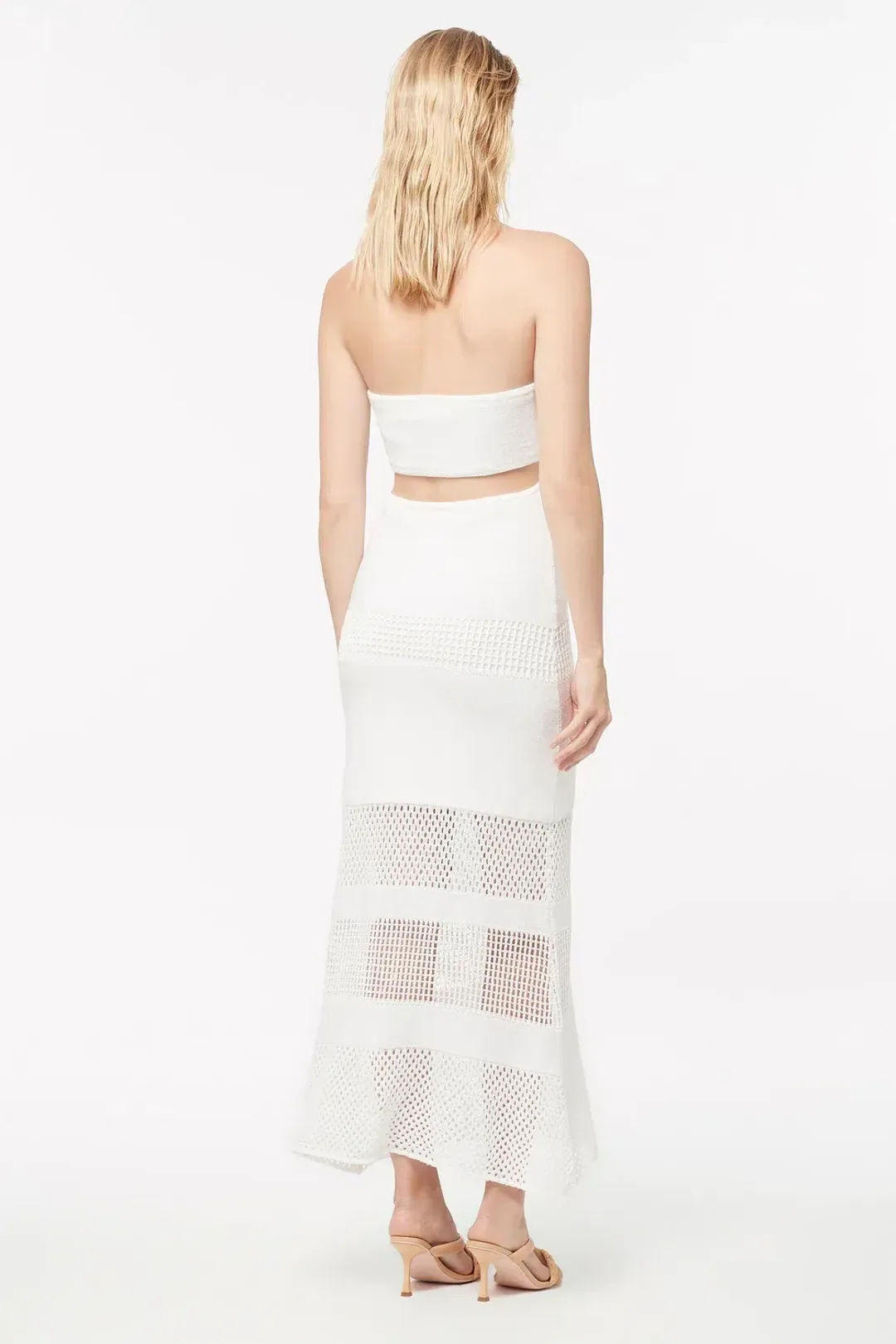 Manning Cartel Highly Strung Knit Halter Dress White Size 14 for rent on The Volte - main image