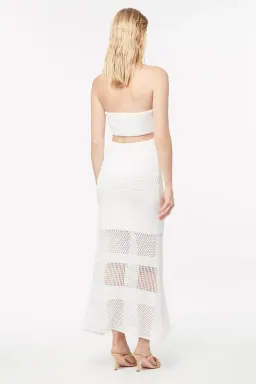 Manning Cartel Highly Strung Knit Halter Dress White Size 14 for rent on The Volte - image 4