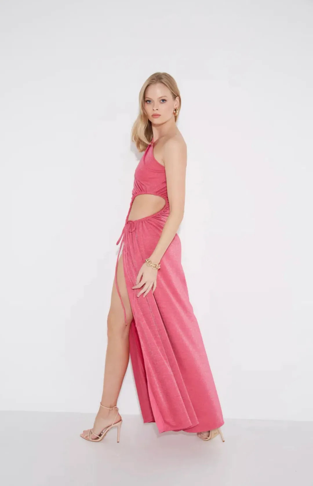 Sonya Moda Nour Maxi Dress in Pink Shimmer Size 12 / L for rent on The Volte - main image