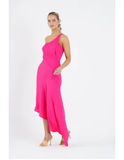 One Fell Swoop Pearl Midi Dress Pink Size AU 12 for rent on The Volte - image 1