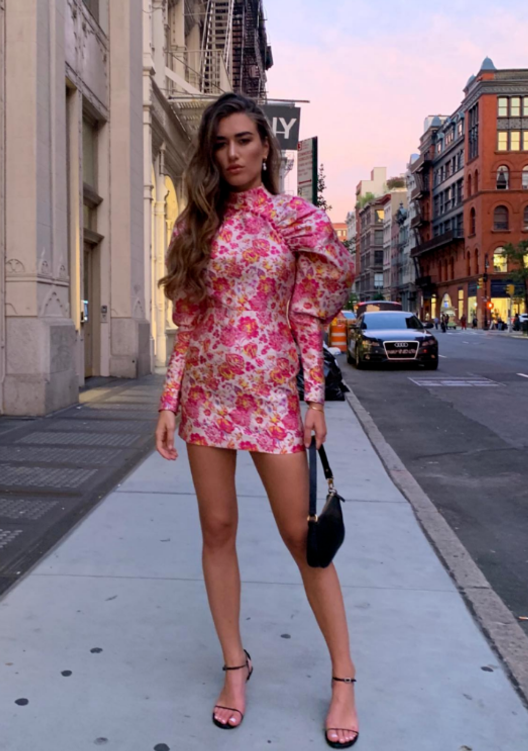 Rotate Birger Christensen  Number 1 Raspberry Rose Mini Dress Floral Size 10 for rent on The Volte - main image