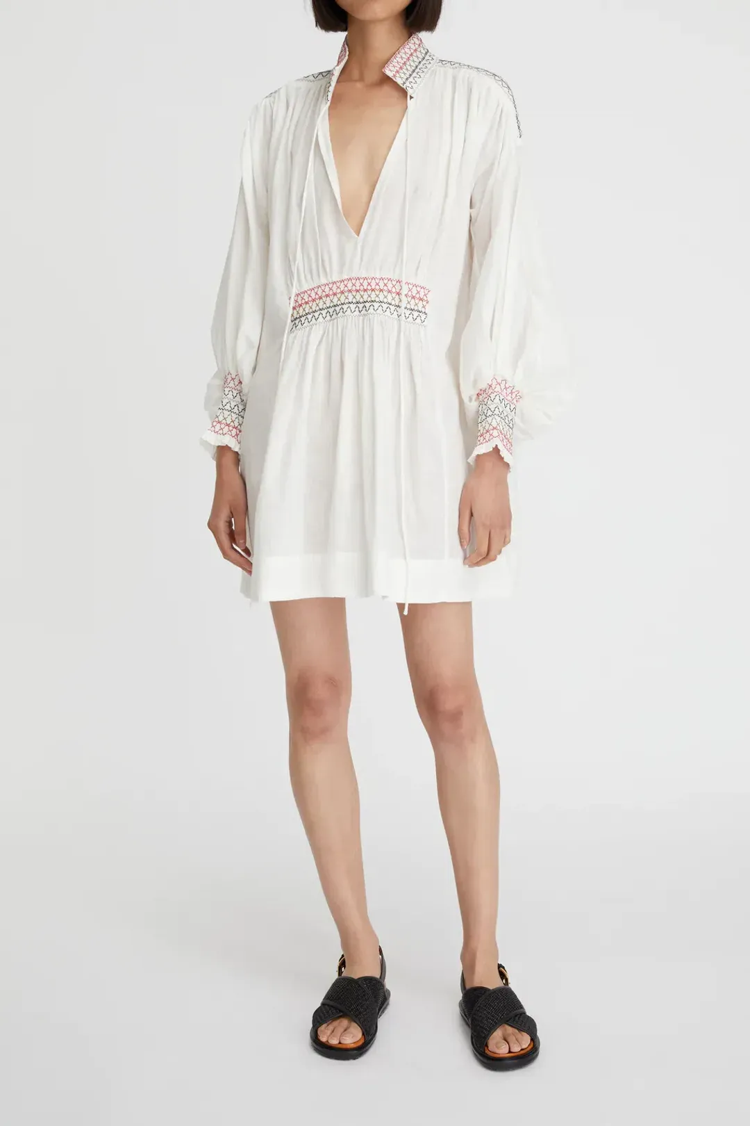 Lee Mathews Blossom Mini Dress White Size AU 8 for rent on The Volte - main image