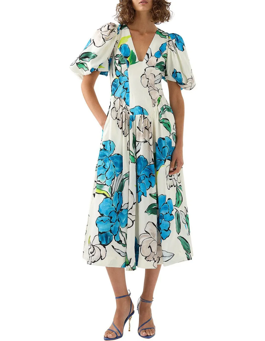 Aje Pedestal corseted Midi Dress White Size AU 12 for rent on The Volte - main image