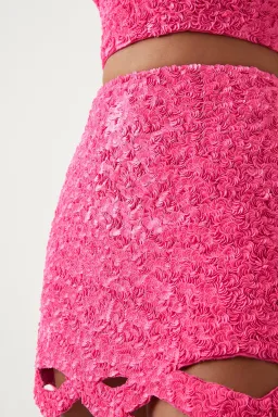 Aje Catara Skirt and Evelyn Top Rouge Pink Size AU 6 for rent on The Volte - image 3