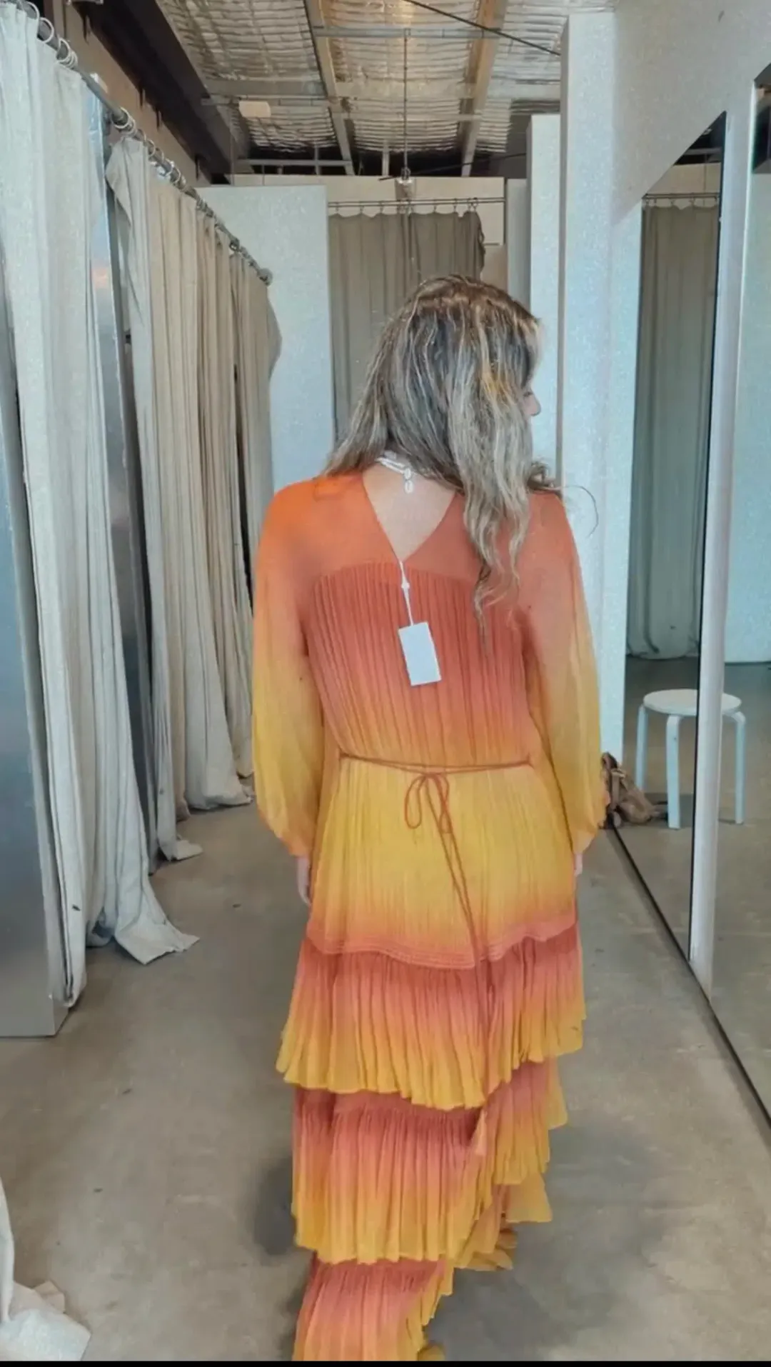 Zimmermann Postcard Tiered Gown Ombre Sunshine Size 1 / AU 10 for rent on The Volte - main image