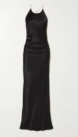 Michael Lo Sordo Hudson Bias Crystalline Maxi Dress Black Size 8 for rent on The Volte - image 5