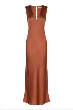 Hansen and Gretel Jessa Dress Brown Size 8 for rent on The Volte - image 4