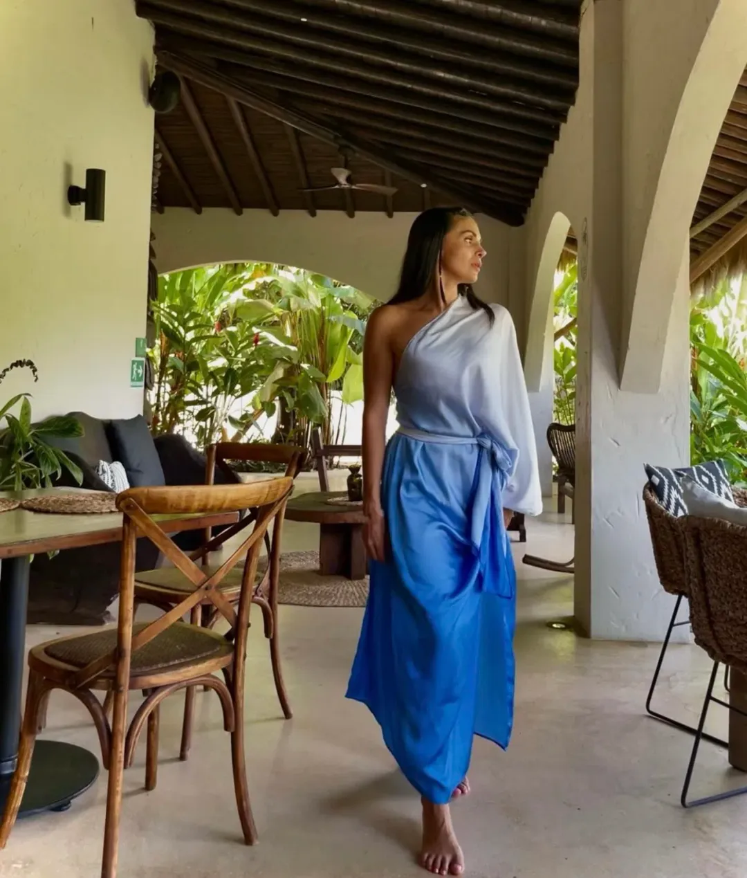 BAOBAB Cabana Dress Blue Multi Size M for rent on The Volte - main image