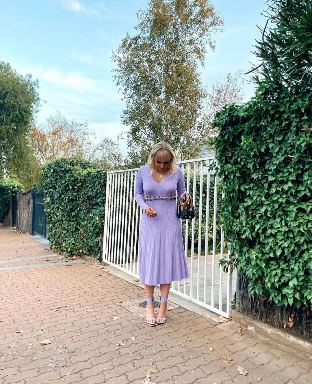 Dion Lee Pinnacle Braid Dress in Violet Size 10 for rent on The Volte - main image