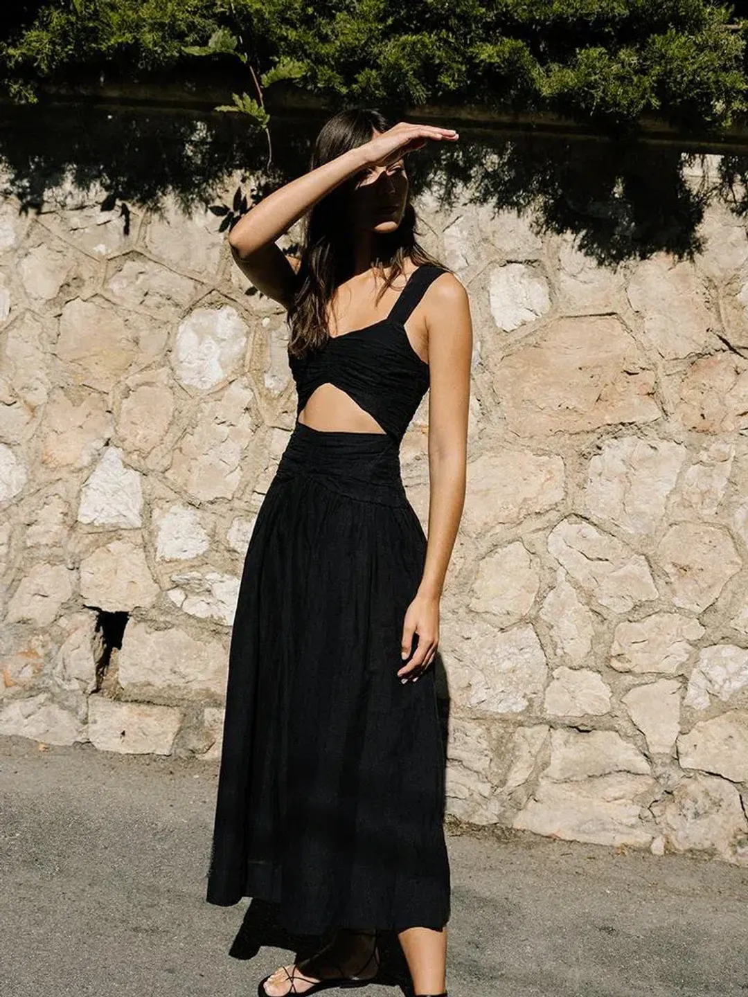 Posse Sofia Midi Dress Black Size 10 for rent on The Volte - main image