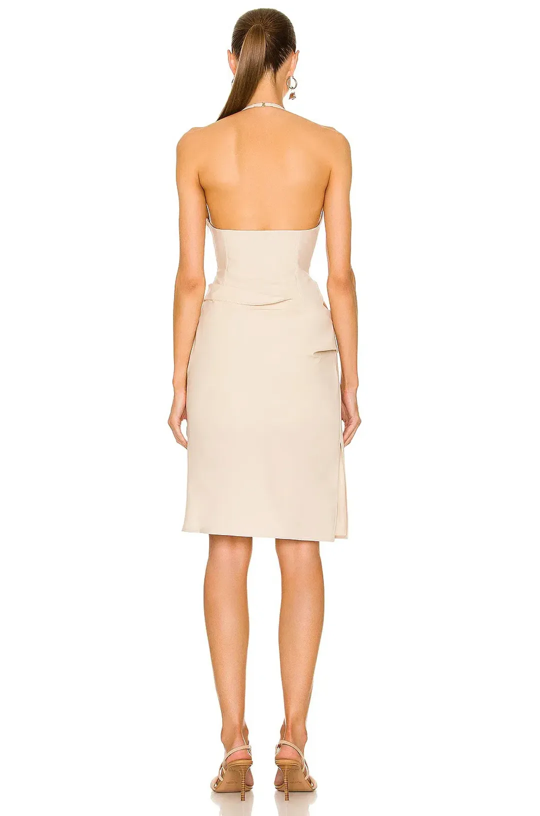 Jacquemus La Robe Hielo Dress Off-White Beige Size 10 for rent on The Volte - main image