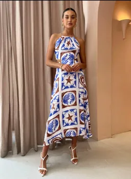 Roame Jude Dress Print Size 2/AU 10 for rent on The Volte - image 1