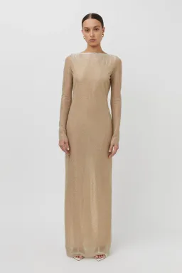 Camilla and Marc Ibiza Maxi Dress Gold Size 10 for rent on The Volte - image 1