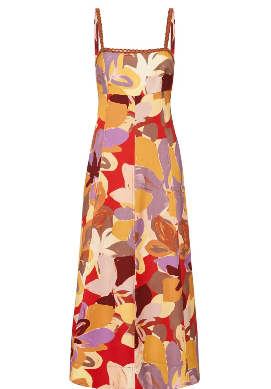 Rebecca Vallance Santiago Midi Dress in Multi Size AU 10 for rent on The Volte - main image