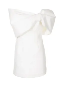 Rachel Gilbert Bow-detailed Mini Dress Ivory Size S/Au 8 for rent on The Volte - image 3