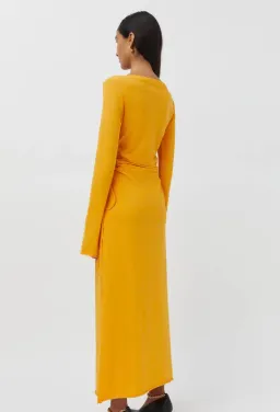 Camilla and Marc Alexandre Midi Dress in Marigold Yellow Size 10 for rent on The Volte - image 8