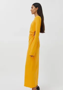 Camilla and Marc Alexandre Midi Dress in Marigold Yellow Size 10 for rent on The Volte - image 7