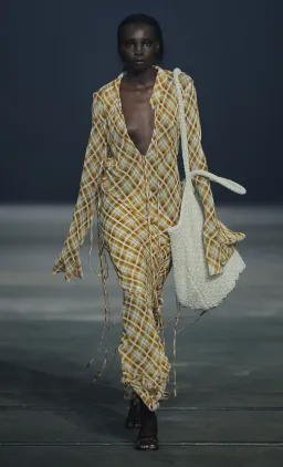 Bec & Bridge Sunflower Check Longsleeve Maxi Dress Print Size 8 / S for rent on The Volte - image 2