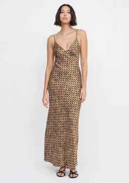 Bec & Bridge Amber V Neck Maxi Dress In Granada Geo Size 10  for rent on The Volte - image 1