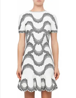 Alexander McQueen Knit Jacquard Short Sleeve Bodycon Dress S / AU 10 for rent on The Volte - image 1