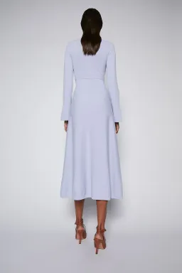 Scanlan Theodore Crepe Knit Keyhole Dress in Lilac Size S/AU 8 for rent on The Volte - image 2