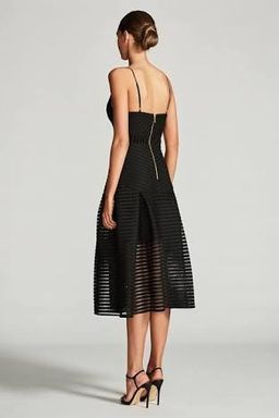 Shona Joy Pegasus Pleated Cocktail Midi Dress for rent on The Volte - image 2