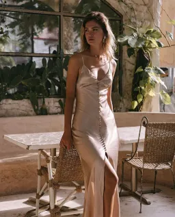 Shona Joy La Lune Bias Slip Dress in Dessert Rose Size 6 for rent on The Volte - image 2