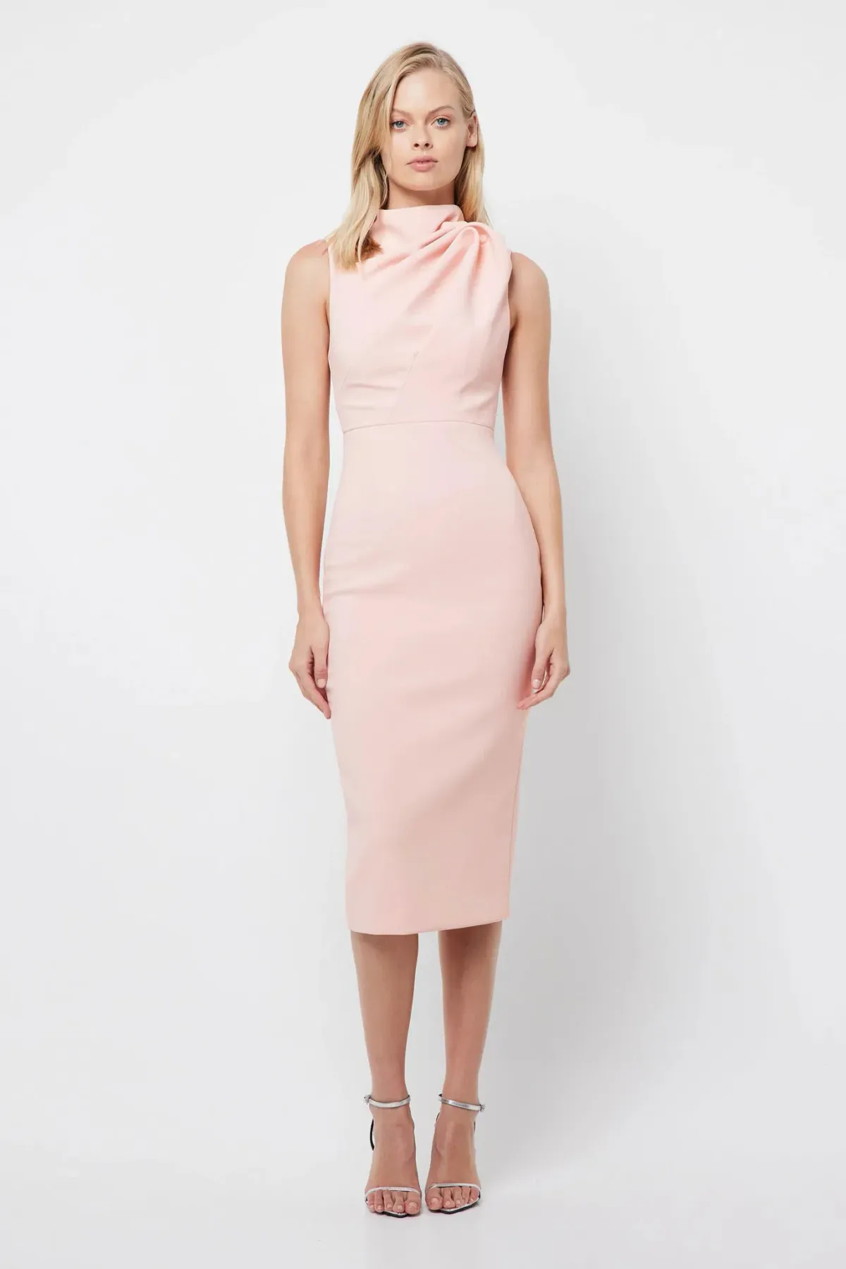 Mossman The Edge Of Glory Midi Dress Blush Size 6 for rent on The Volte - main image
