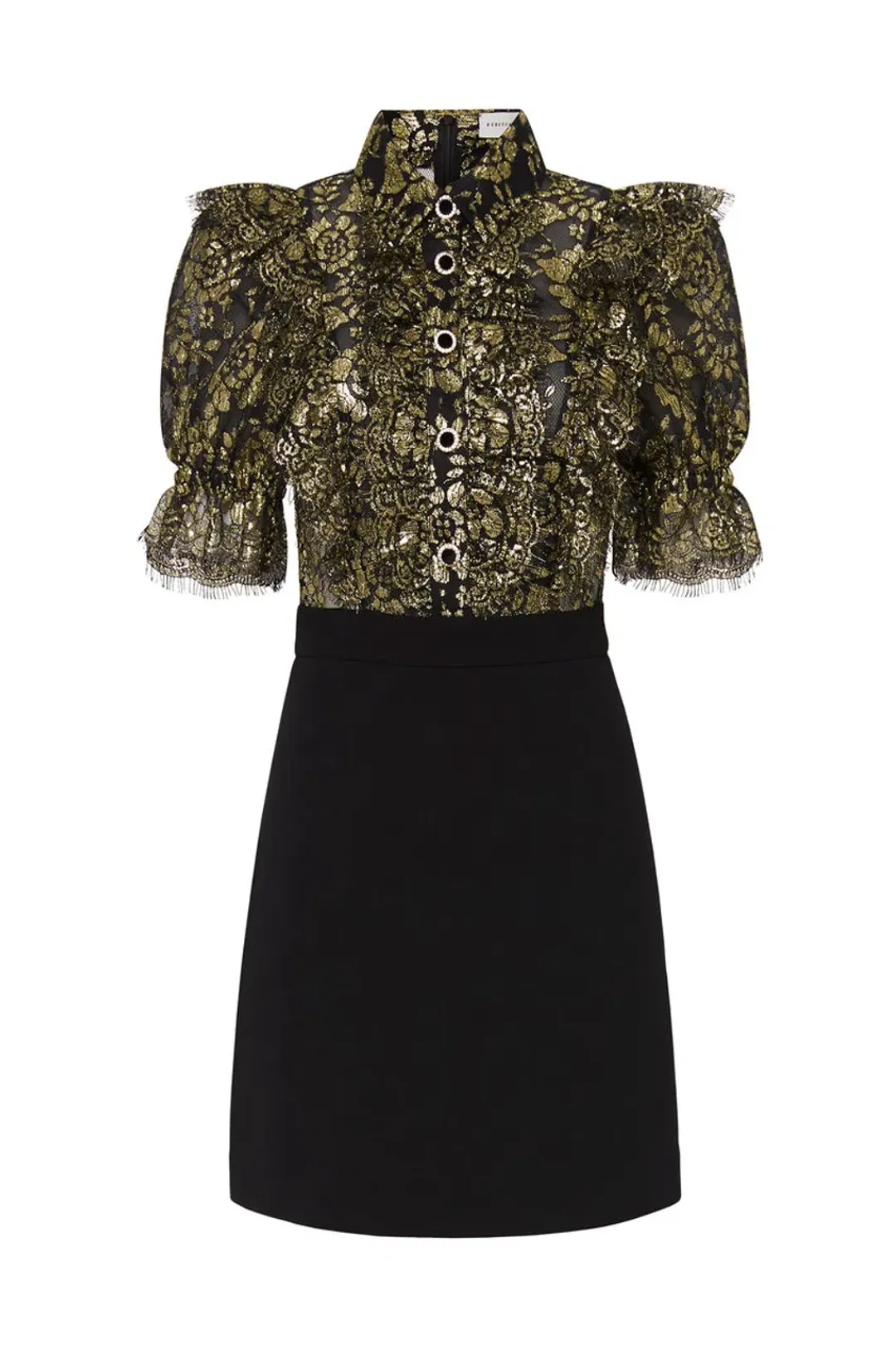 Rebecca Vallance Clementine Short Sleeve Mini Dress Black Size 12 for rent on The Volte - main image