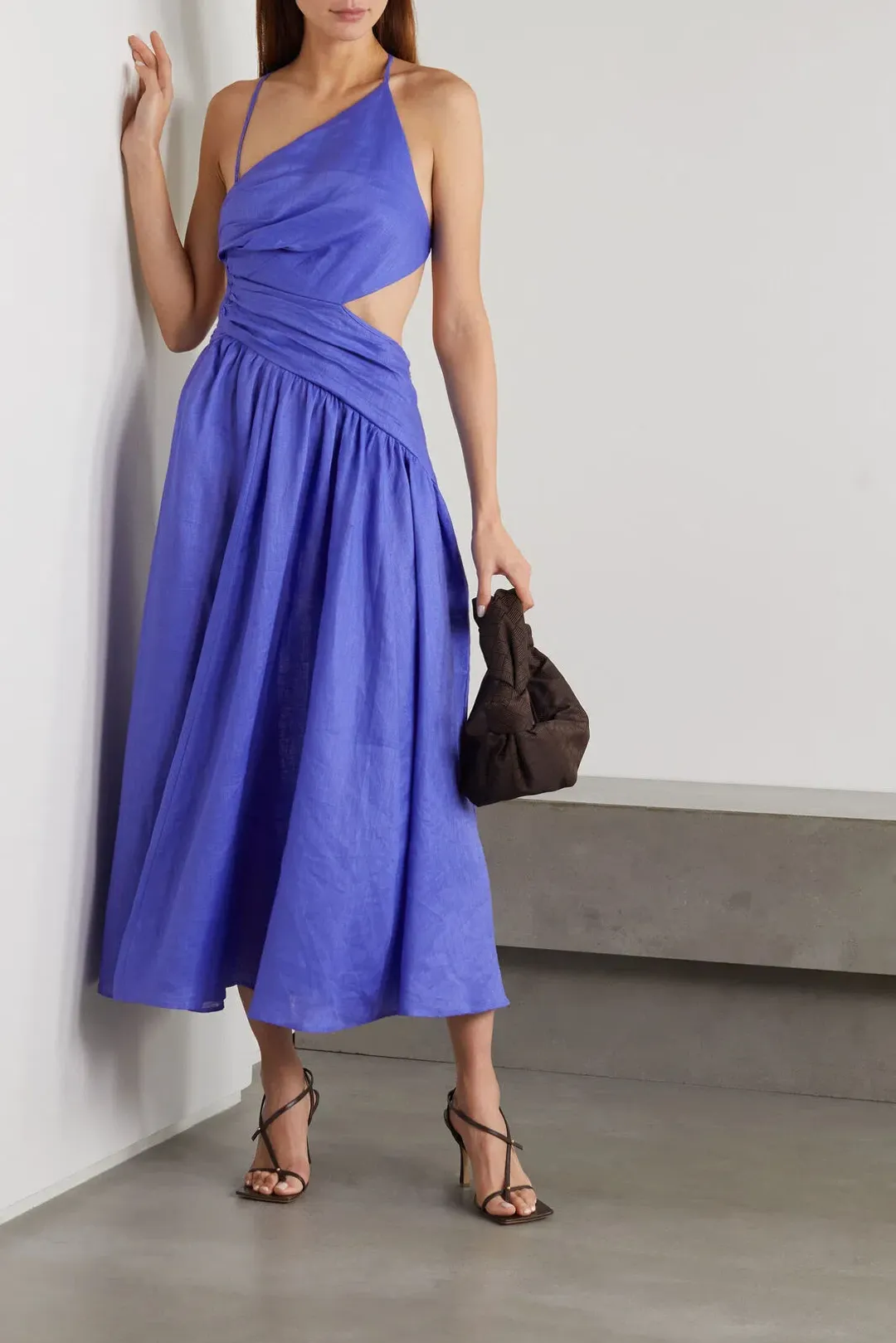 Zimmermann Tropicana Asymmetric Dress Electric Blue Size 3 / Au 14 for rent on The Volte - main image