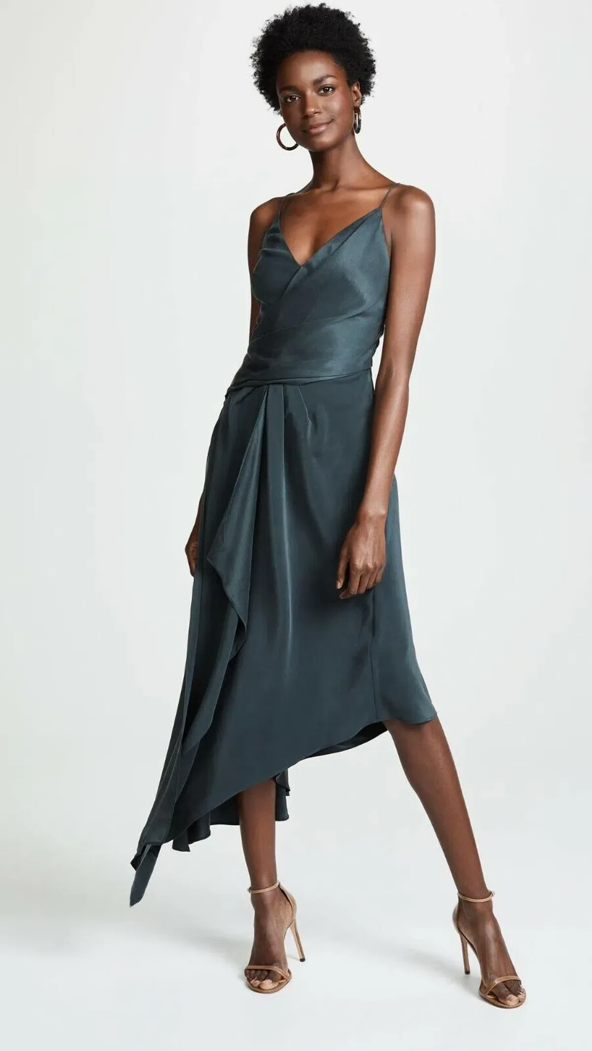 Acler Lucas Silk Dress in Dark Green Size 6 for rent on The Volte - main image