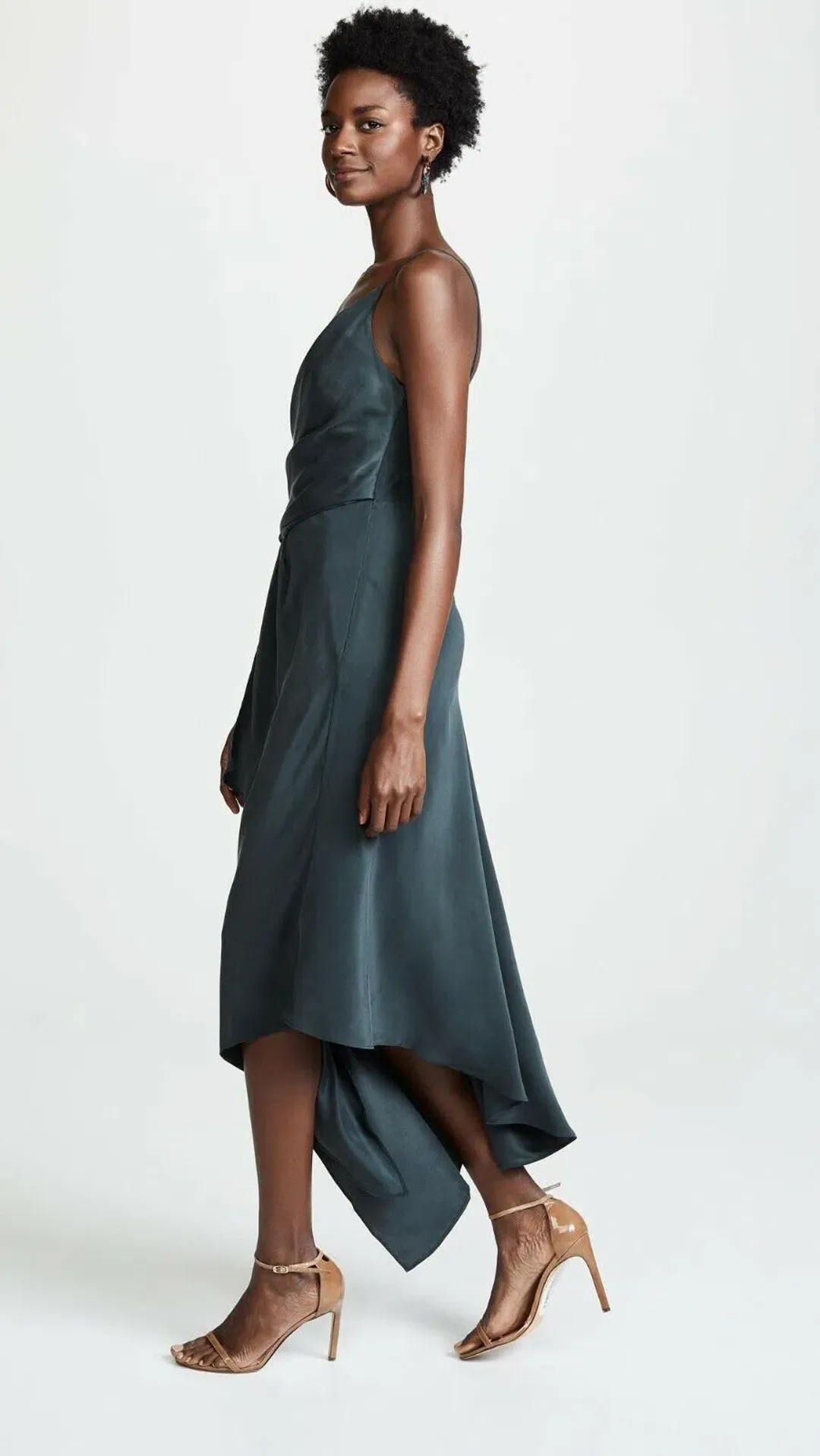 Acler Lucas Silk Dress in Dark Green Size 6 for rent on The Volte - main image