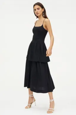 Manning Cartell Girl On Film Midi Dress Black Size 6 for rent on The Volte - image 1