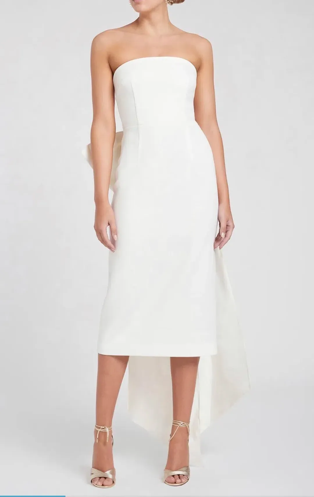 Rebecca Vallance Amore Sleeveless Midi Dress Ivory Size 6 / XS for rent on The Volte - main image