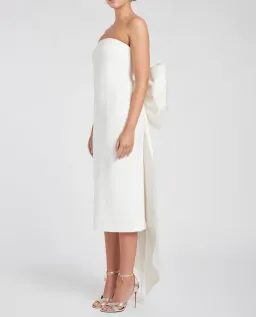 Rebecca Vallance Amore Sleeveless Midi Dress Ivory Size 6 / XS for rent on The Volte - image 5