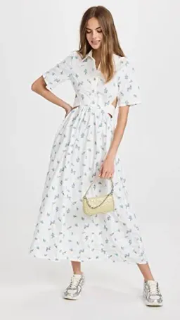 Sister Jane Dream Lapis Shell Shirt Dress Brilliant White Size M+ / Au 12 for rent on The Volte - image 5